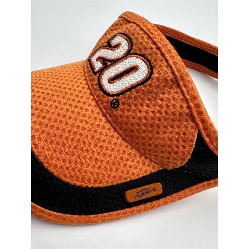 Vtg Nascar Tony Stewart #20 Joe Gibbs Racing Embroidered Visor Baseball Cap Hat - Picture 7 of 9